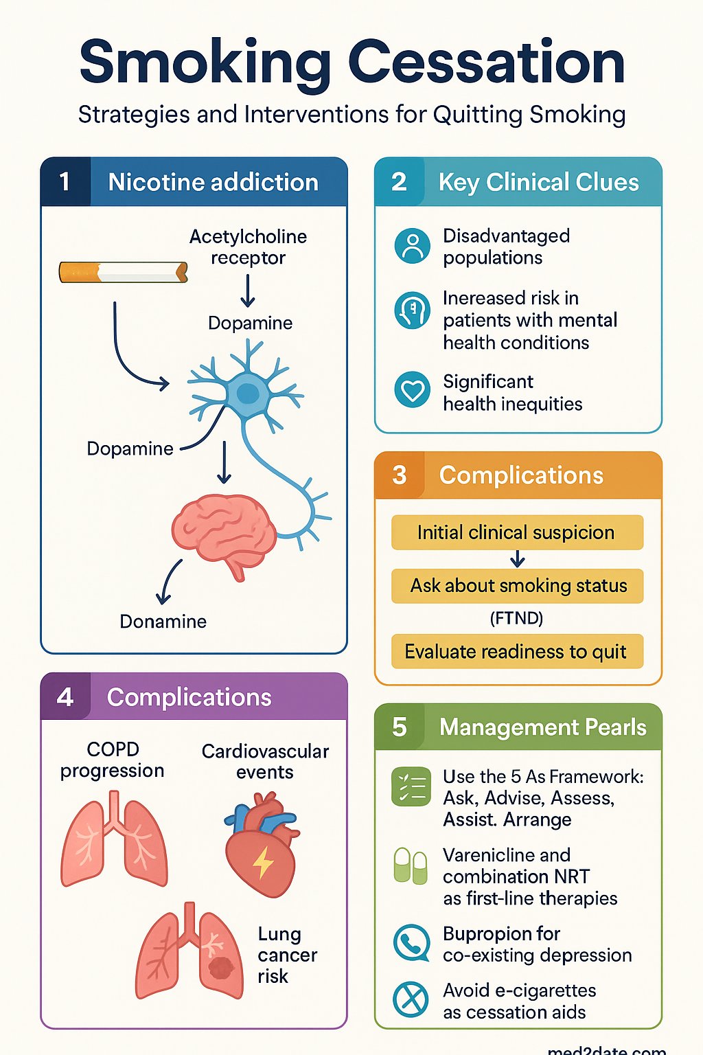 Smoking Cessation clinical infographic