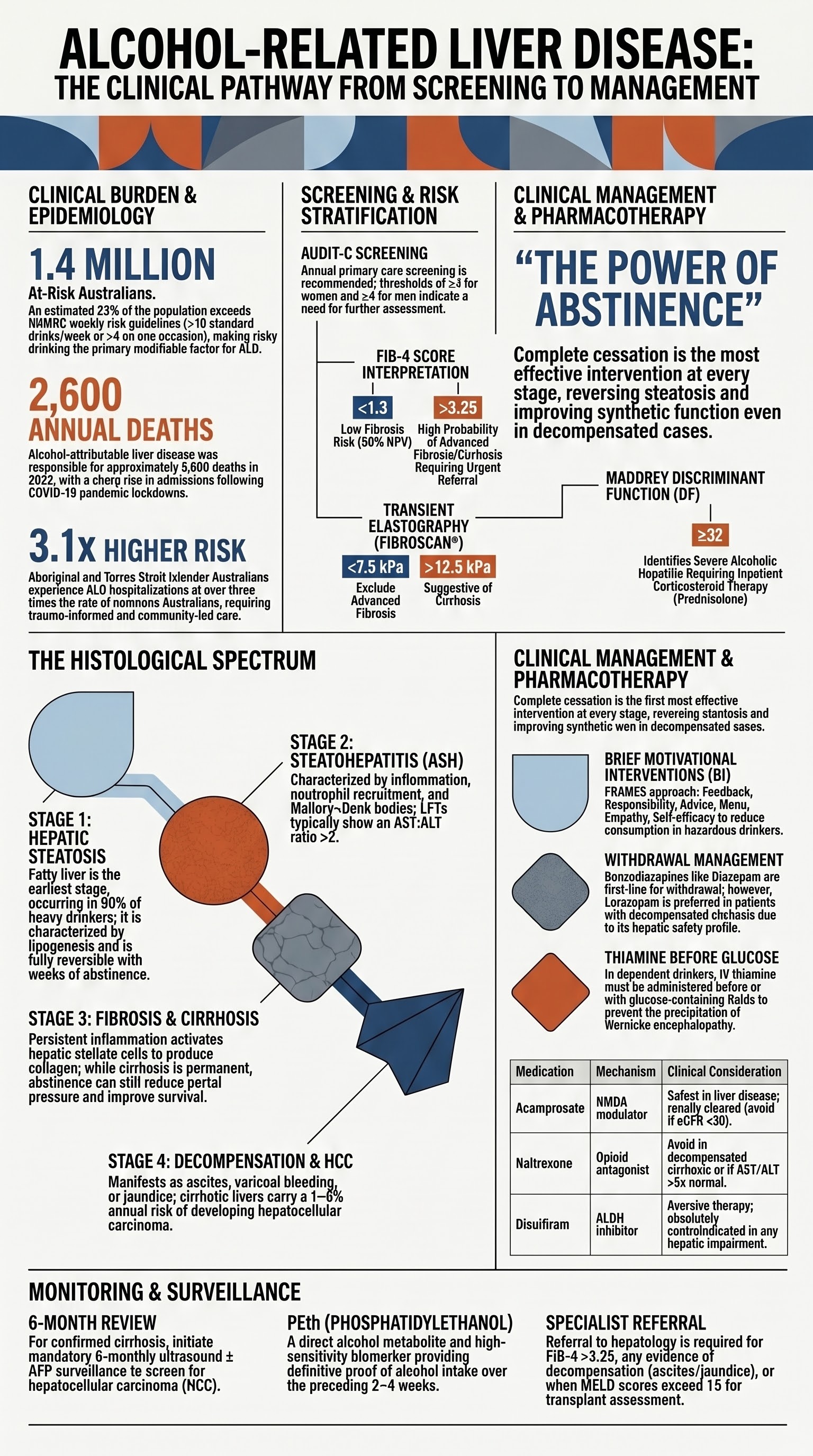 Alcohol-Related Liver Disease visual summary infographic