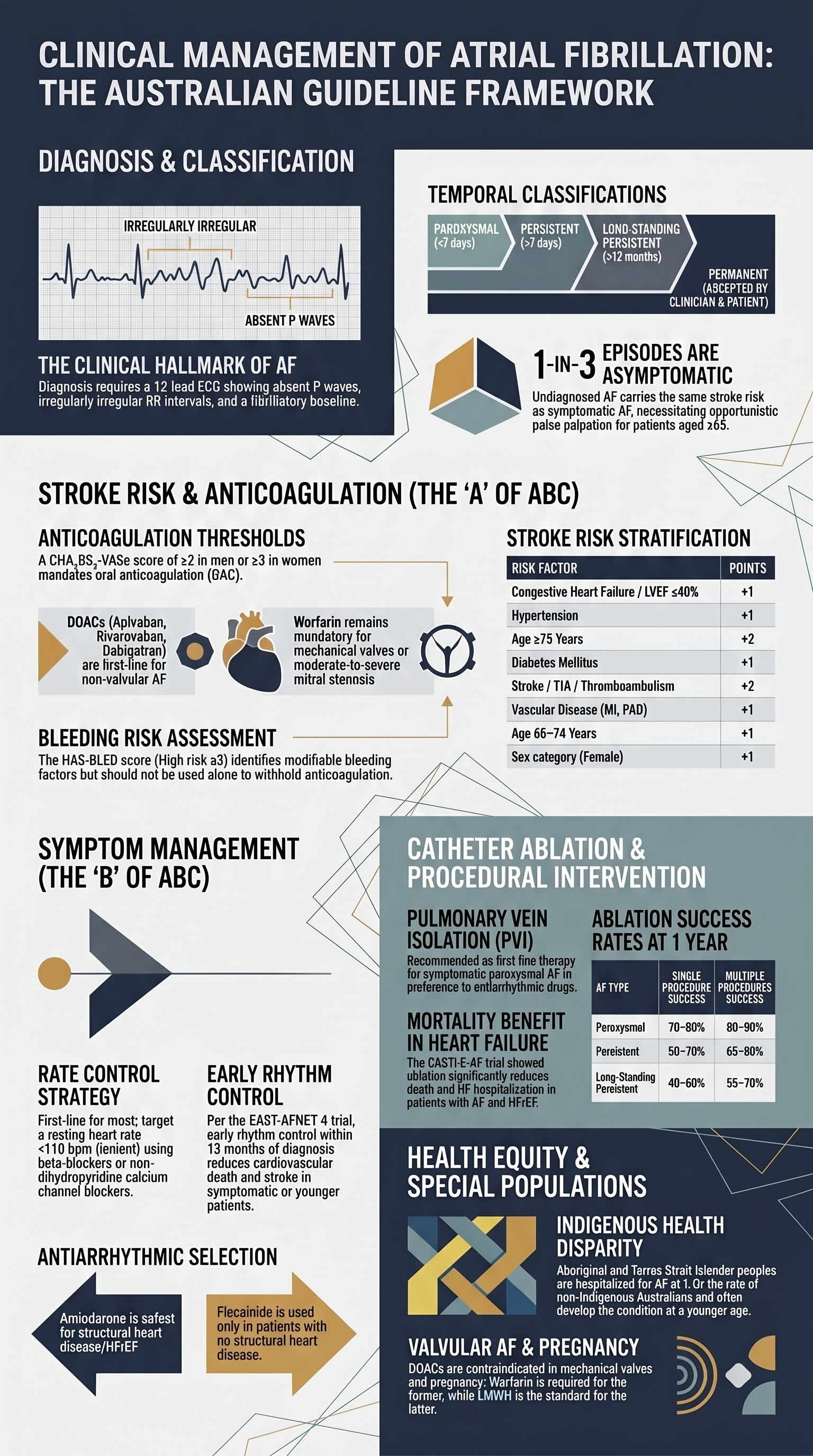Atrial Fibrillation visual summary infographic