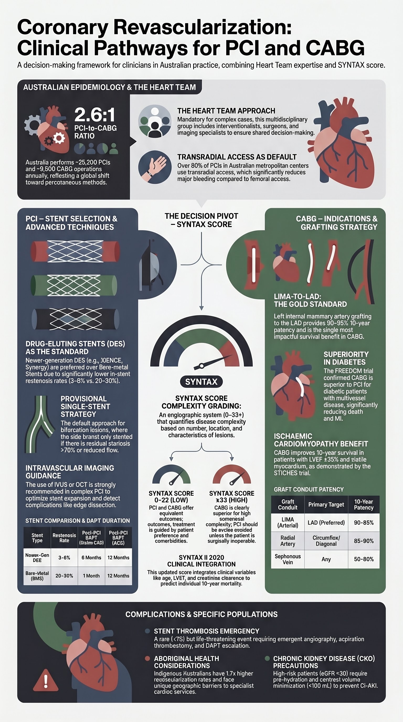 Coronary Revascularization visual summary infographic