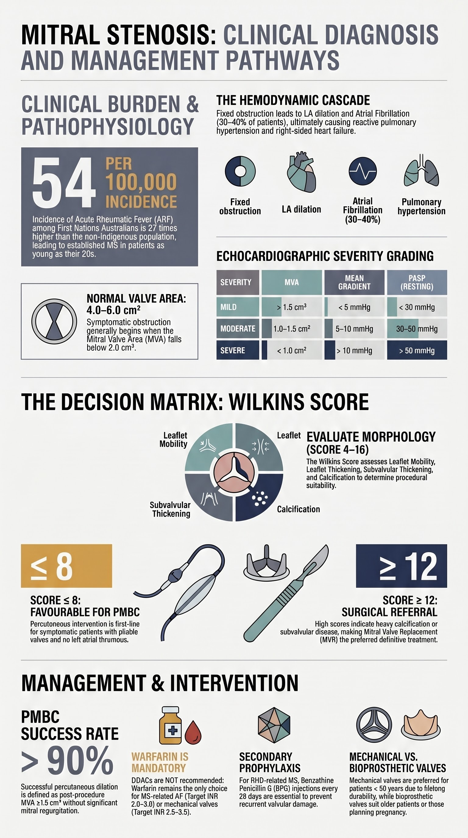 Mitral Stenosis visual summary infographic
