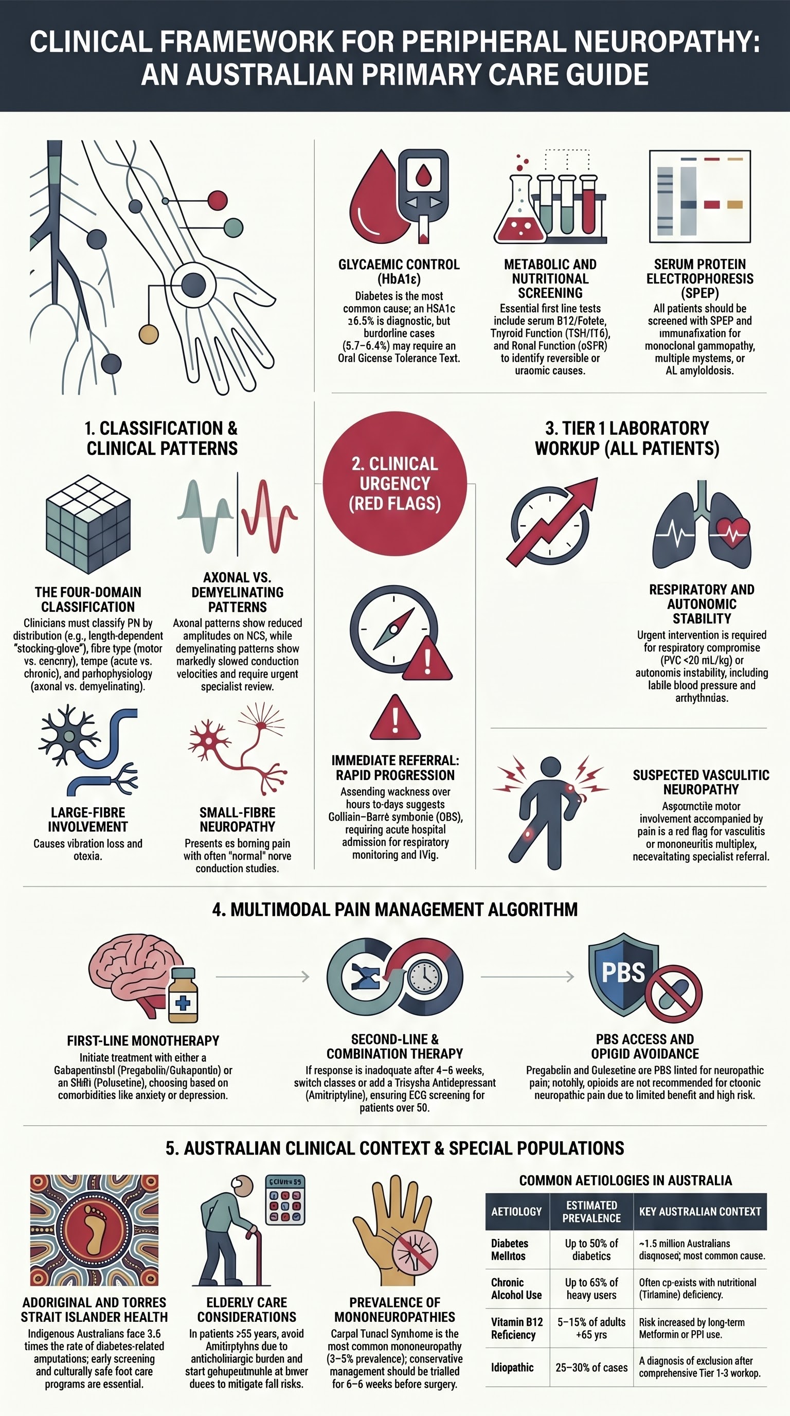 Peripheral Neuropathy visual summary infographic