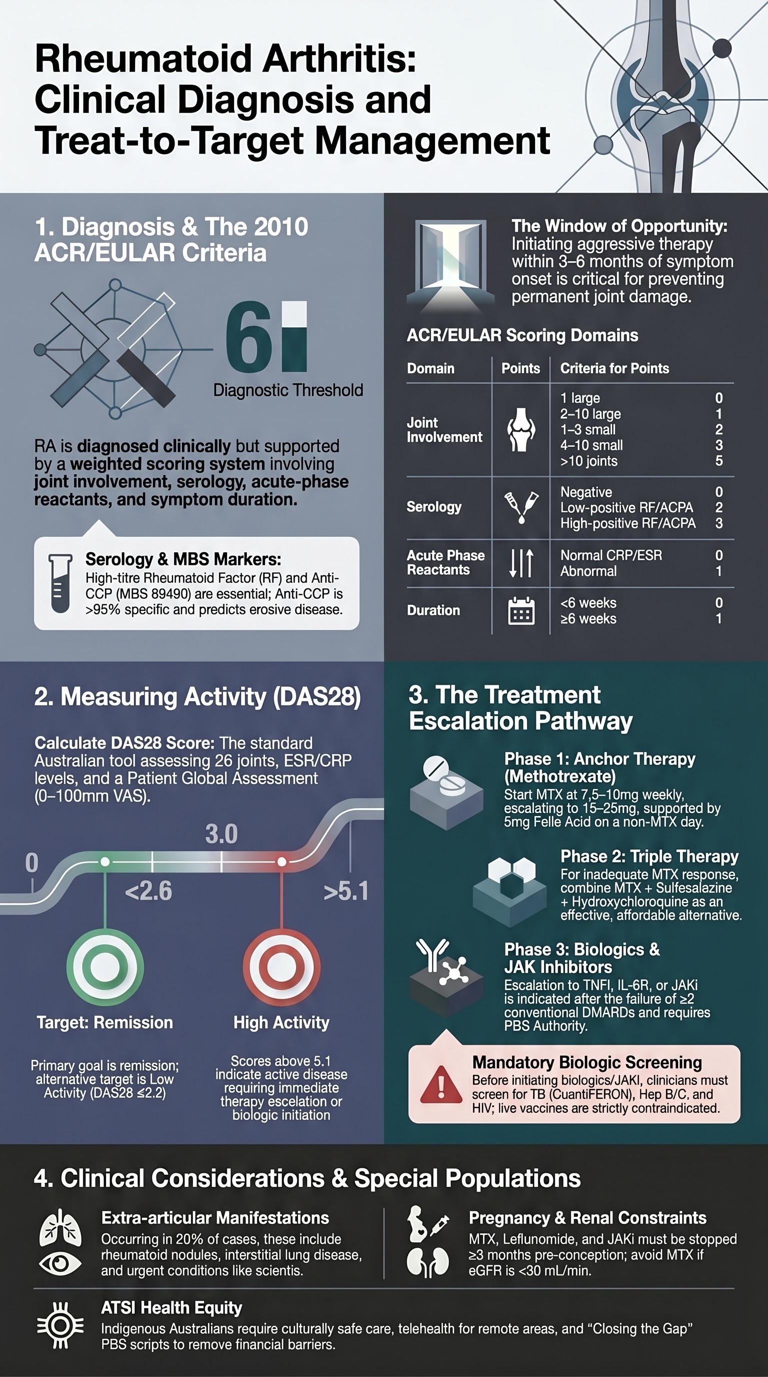 Rheumatoid Arthritis visual summary infographic