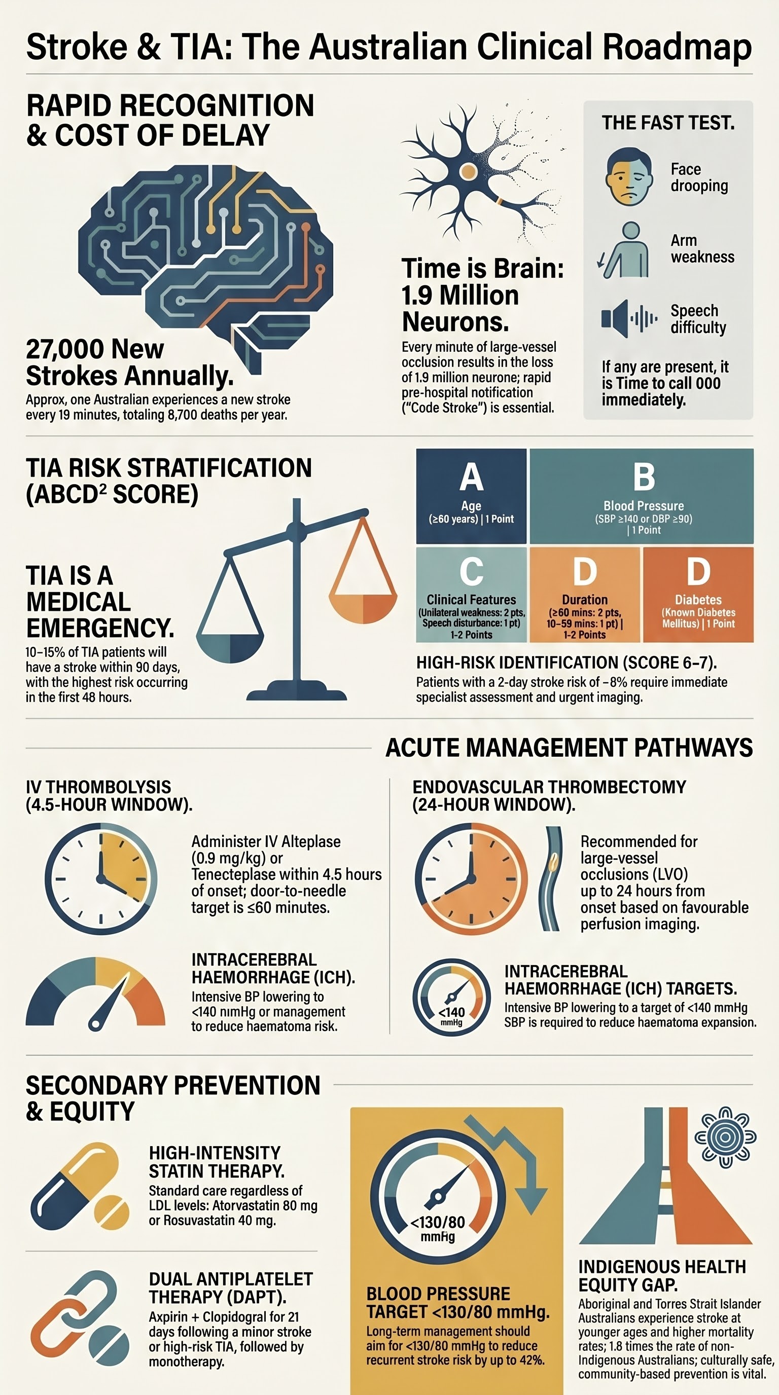 Stroke & TIA visual summary infographic