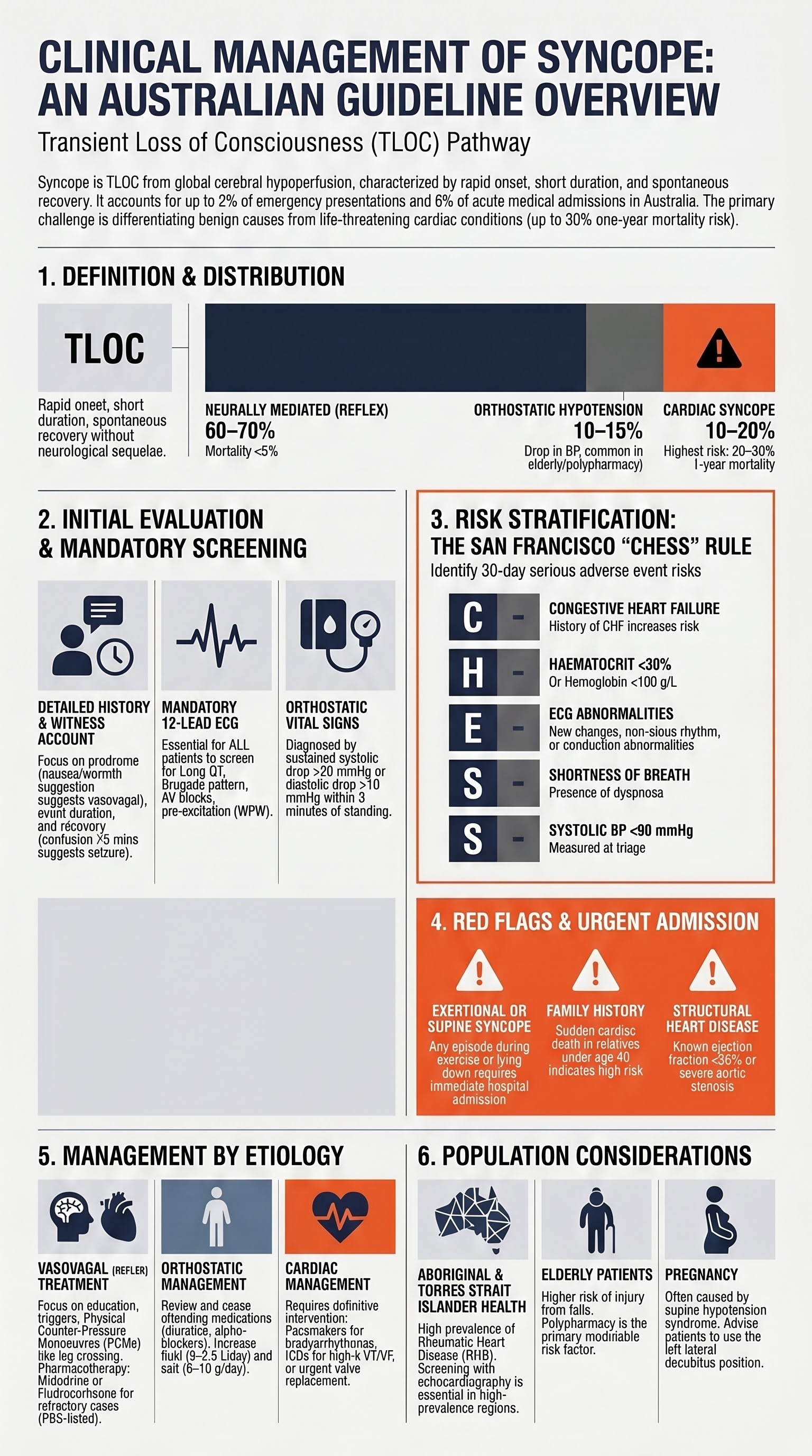 Syncope visual summary infographic