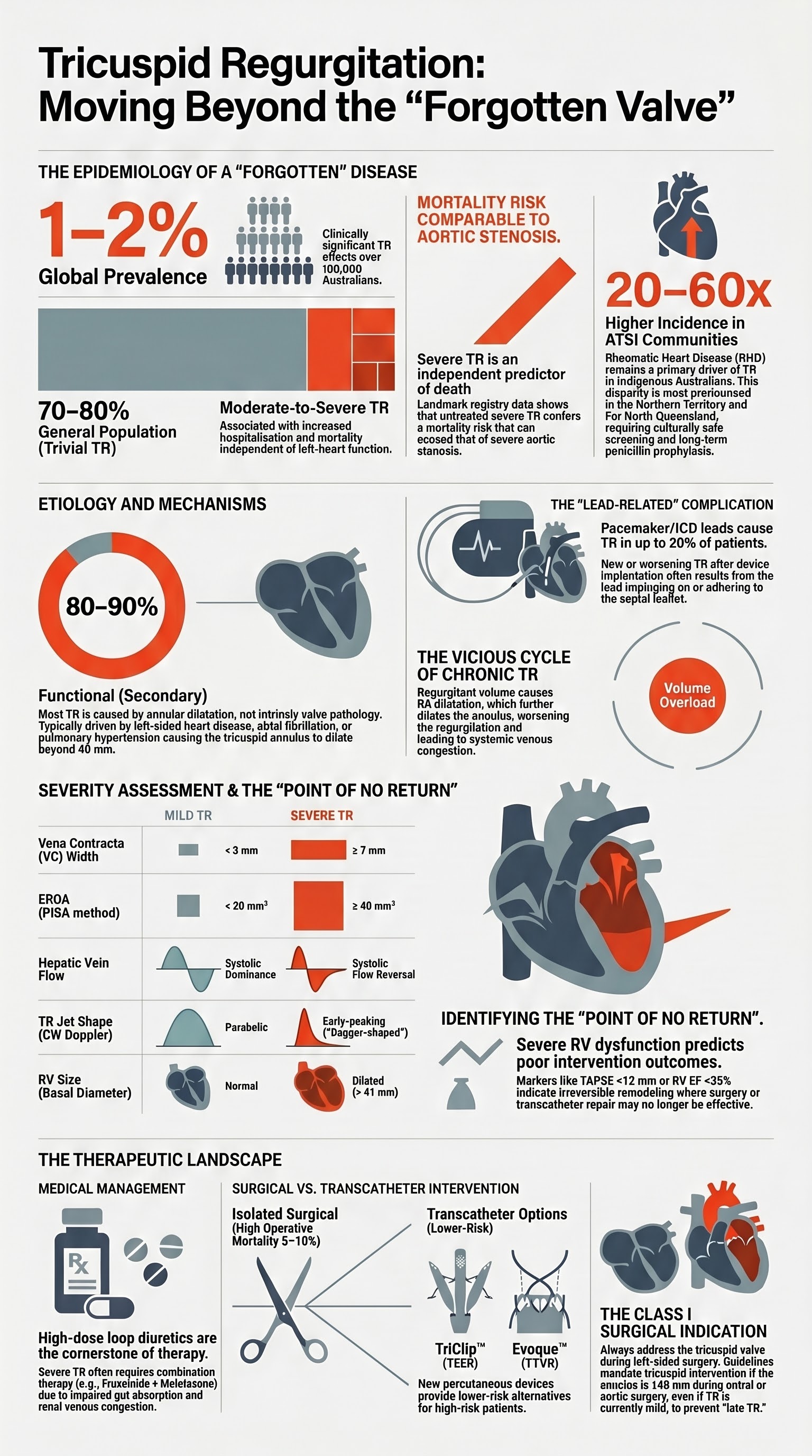 Tricuspid Regurgitation visual summary infographic